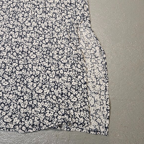 Ditzy Floral Midi Skirt with slit XL - Picture 2 of 5